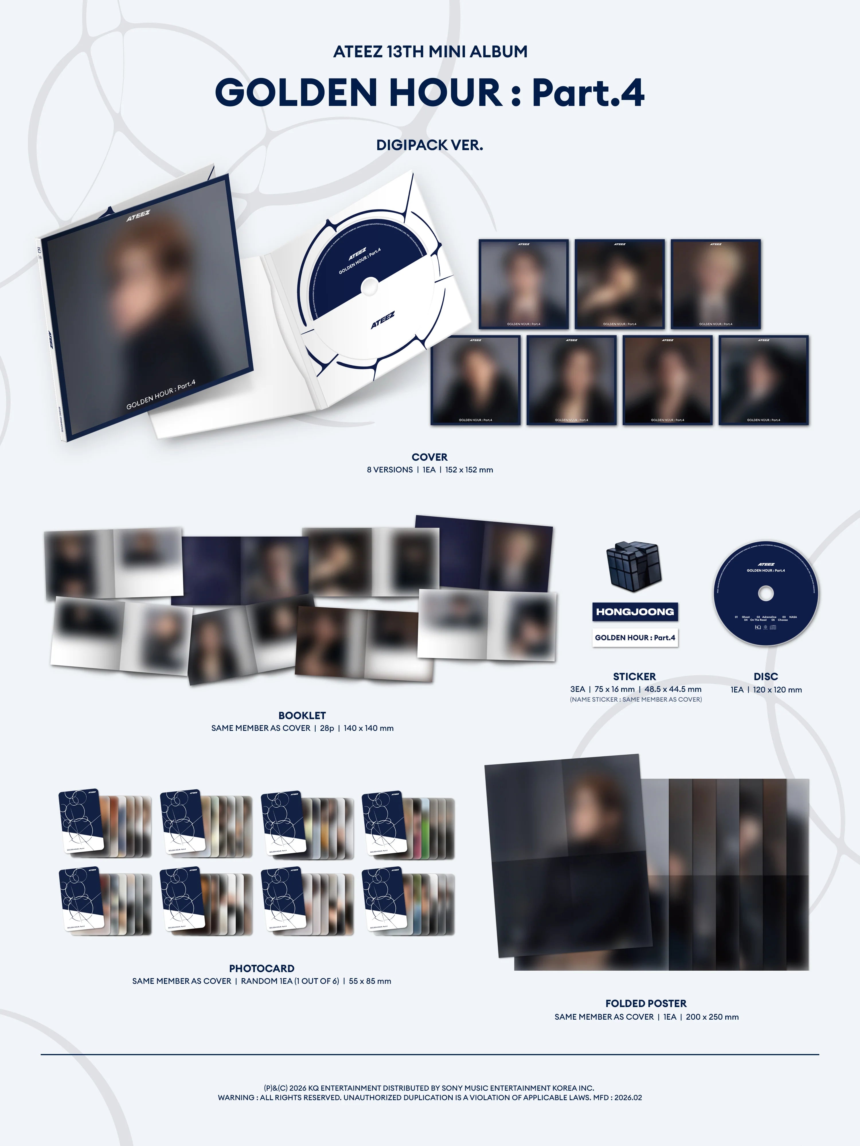 ATEEZ - GOLDEN HOUR : Part.4 [Digipack Ver]
